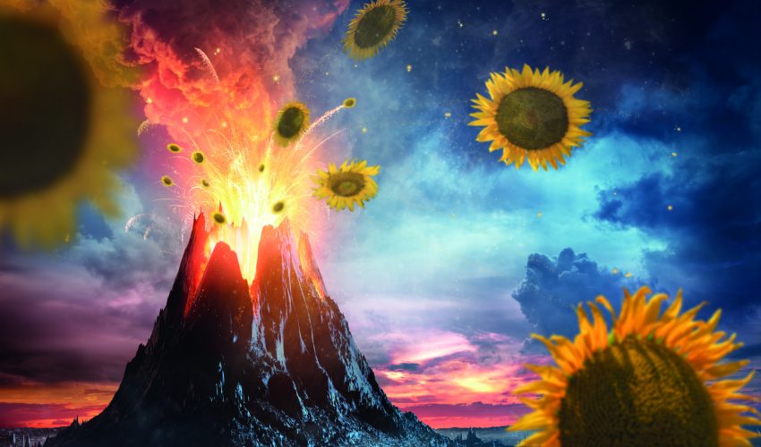 Volcanic Mountain In Eruption