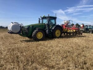 Tractor in the middle of a field